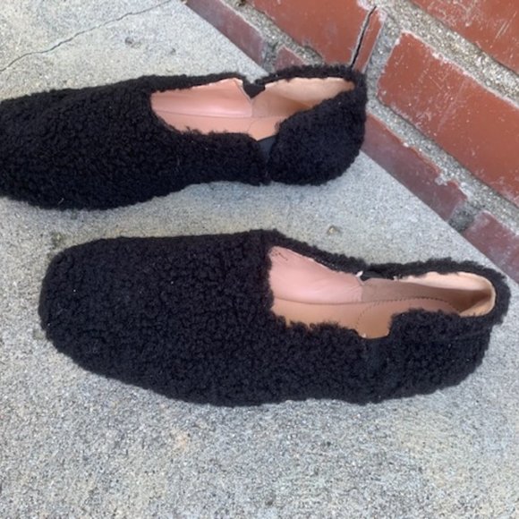 J.Crew Sherpa Flats in Black - Size 8